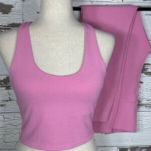 BEACH RIOT Yara Top & Piper Legging Set in Berry Waffle Sz M and L NWOT
